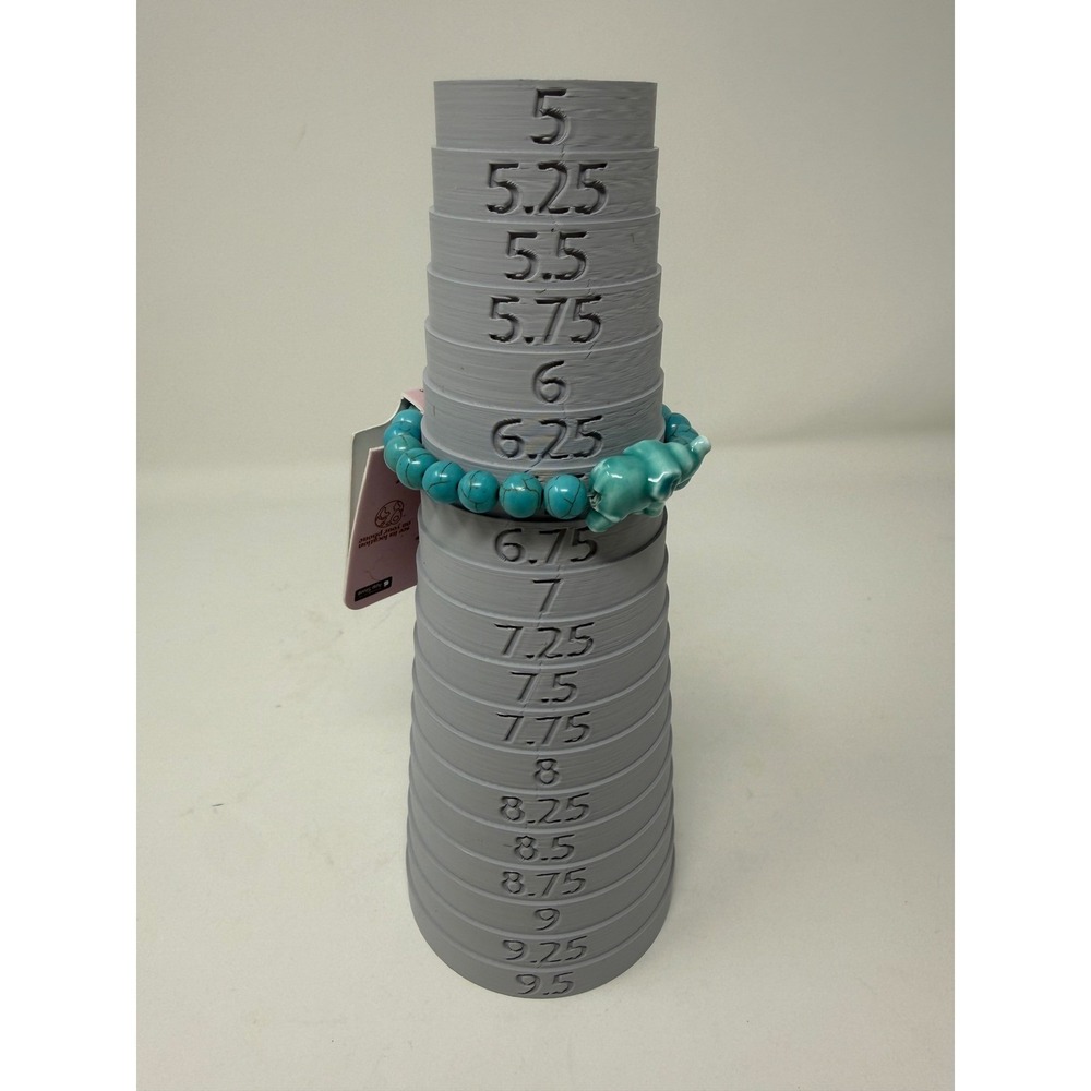Simply Southern Elephant Tracking Bracelet Turquoise Blue Beaded Stretch - Picture 3 of 3